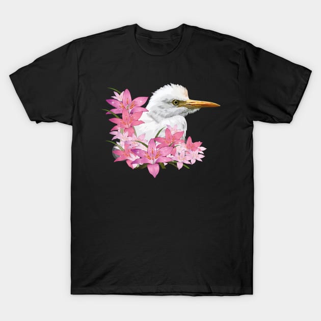 cattle egret T-Shirt by obscurite